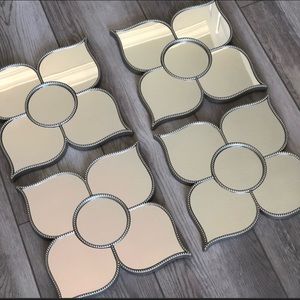4 Piece Mirror Wall Accent Decor